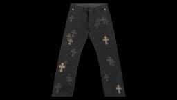 Cross Patch Chino Pants - Black/Camo
