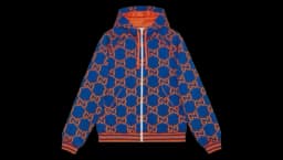 GG Jacquard Zip Jacket - Blue/Orange