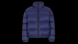 Dark Ripstop Nylon Down Jacket - Blue