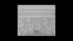 6-Slot Card Holder - Oblique Jacquard Gray