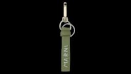 Leather Keyring - Olive Green
