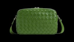 Intrecciato Leather Crossbody - Avocado