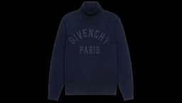 Turtleneck Sweater In Cotton With Logo Embroidery - Dark Navy