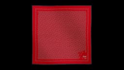 H en Mouvement Pocket Square 45 - Rouge/Marine/Ciel