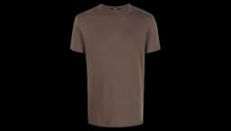 Solid-Color Crew-Neck T-Shirt - Brown