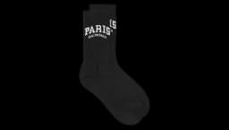 Paris Logo Socks - Black/White