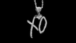 XO Necklace & Chain - Silver
