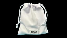 Replica Fabric Cosmetic Small Pouch Bag - White