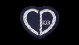 CD Dior Heart Patch - Blue/White