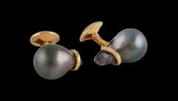 Baroque Pearl Cufflinks - 18kt Rose Gold