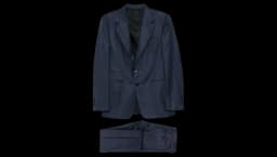 Checked Suit - Navy Blue