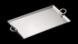Silver-Plated Vertigo Business Card Tray - Silver