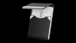 Black Carbon Magnetic Business Card Holder