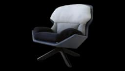 Clarissa Armchair - Blue/Black/White