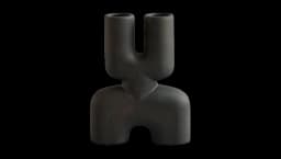 Mini Cobra Double Vase - Black