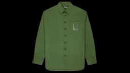 Oversized Denim Shirt With RS Patch - Khaki