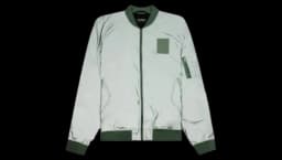 RS Logo Patch Bomber Jacket - Green