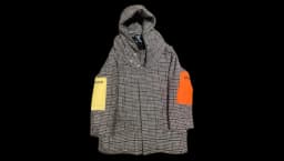 Checked Wool Parka 2504-Next (FW18) - Black/White