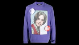 Girl In Red Destroyed Sweatshirt - Purple