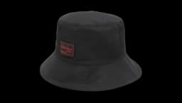 Logo-Patch Bucket Hat - Black/Red
