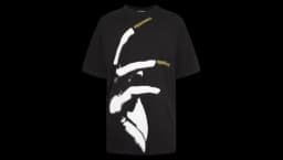 Overzised T-Shirt With Nails Print Front And Back - Black