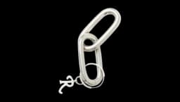 Earring With 2 Chain Shackles - Silver