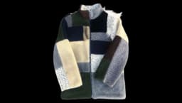 Faux Fur Patchwork Coat - Multicolor