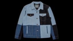 Patchwork Denim Jacket (FW18) - Blue/Black