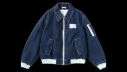 Denim Bomber Jacket (SS18) - Blue/White