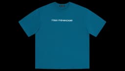 Oversized T-Shirt With GR Logo - Teal Blue