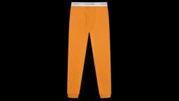 Waffle-Knit Cotton Thermal Pants - Orange