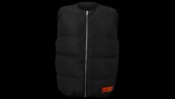 Logo Tape Nylon Padded Vest - Black