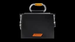 Carabiner Leather Bag - Black