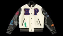 Patches Varsity Bomber Jacket - White/Black