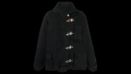 Toggle-Fastening Canvas Jacket - Black