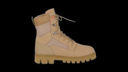 Military Lace-Up Boot - Beige