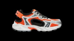 Block Stepper Sandal Sneakers - Carrot Orange/Grey