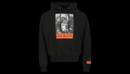 Boxed Heron Logo Hoodie - Black