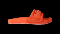 Logo-Patch Slip-On Slides - Orange