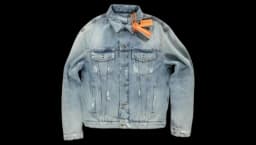 Super Distressed Denim Jacket - Blue