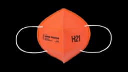 Printed Graphics Reusable Face Mask - Orange/Black
