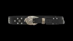 Eagle-Head Studded Belt - Black