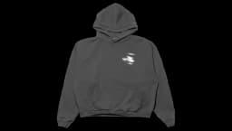 Graphic-Print Hoodie - Dark Grey