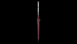 Rose-Embellished Umbrella - Burgundy