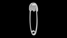 Safety Pin Earring - Silver