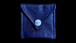 Leather Jewelry Pouch - Blue