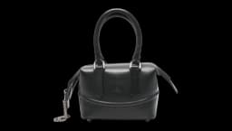 Top-Handle Chain Tote Bag - Black