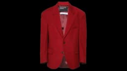 Single-Breasted Blazer - Red