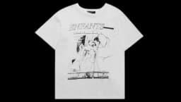 Distressed Graphic-Print T-Shirt - White/Black