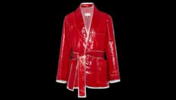 Taped Peignoir Jacket - Red
